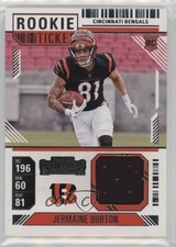 2024 Panini Contenders Rookie Ticket Swatches Jermaine Burton #RTS-JBN 0jd0