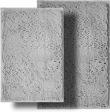 Bathroom Rugs Sets 2 Piece, 1 apos;4 x 2 apos;8 16x24 20x32 , Light Gray
