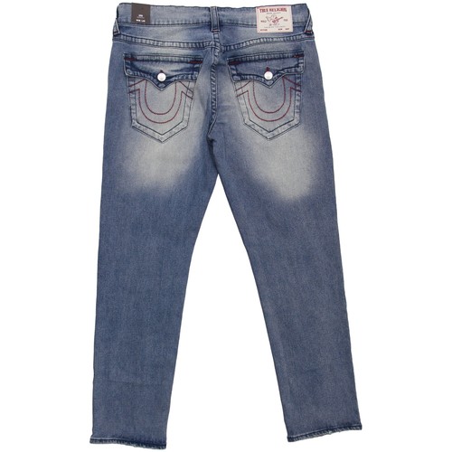 True Religion Geno Big T Flap Men's Relaxed Slim Jeans, 36x32, Light ...