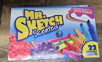 Mr. Sketch Scented Markers, Chisel Tip, Assorted Colors, 22 Count MARKING