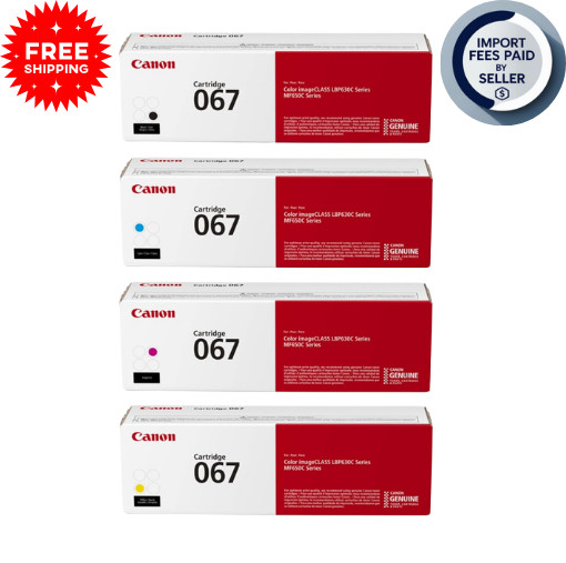 New Canon 067 Toner Cartridge 4 Colour Set (Black, Cyan, Magenta, Yellow)