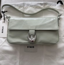 STAUD Ollie Light Green Shoulder Bag Buckle A...