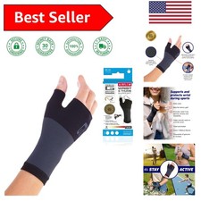 Medical-Grade Wrist and Thumb Support - Pain Relief Compression Sleeve M - Black