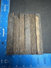 6 Black Palm Wood Pen Blanks 3/4 Inch Square 6 long