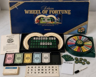 Vintage 1986 Pressman Deluxe Wheel Of Fortune Game 2nd Edition