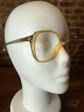 Vintage Terri Brogan Eye Glasses Made In Germany Frames Only Green Yellow