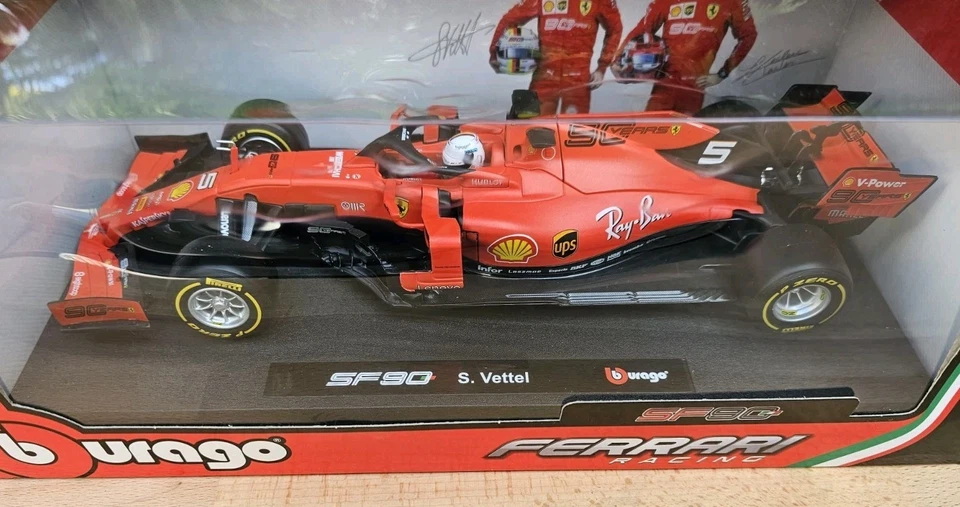 Ferrari SF90 #5 Sebastian Vettel 2019 Bburago 1:18 - Bild 2 von 4