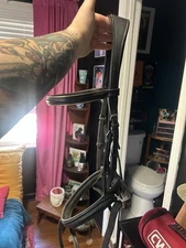 Black Dressage Bridle Warmblood/Oversize 