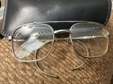 Vintage Aviator Eyeglasses Italy Marcolin Marchon Chrome with Case