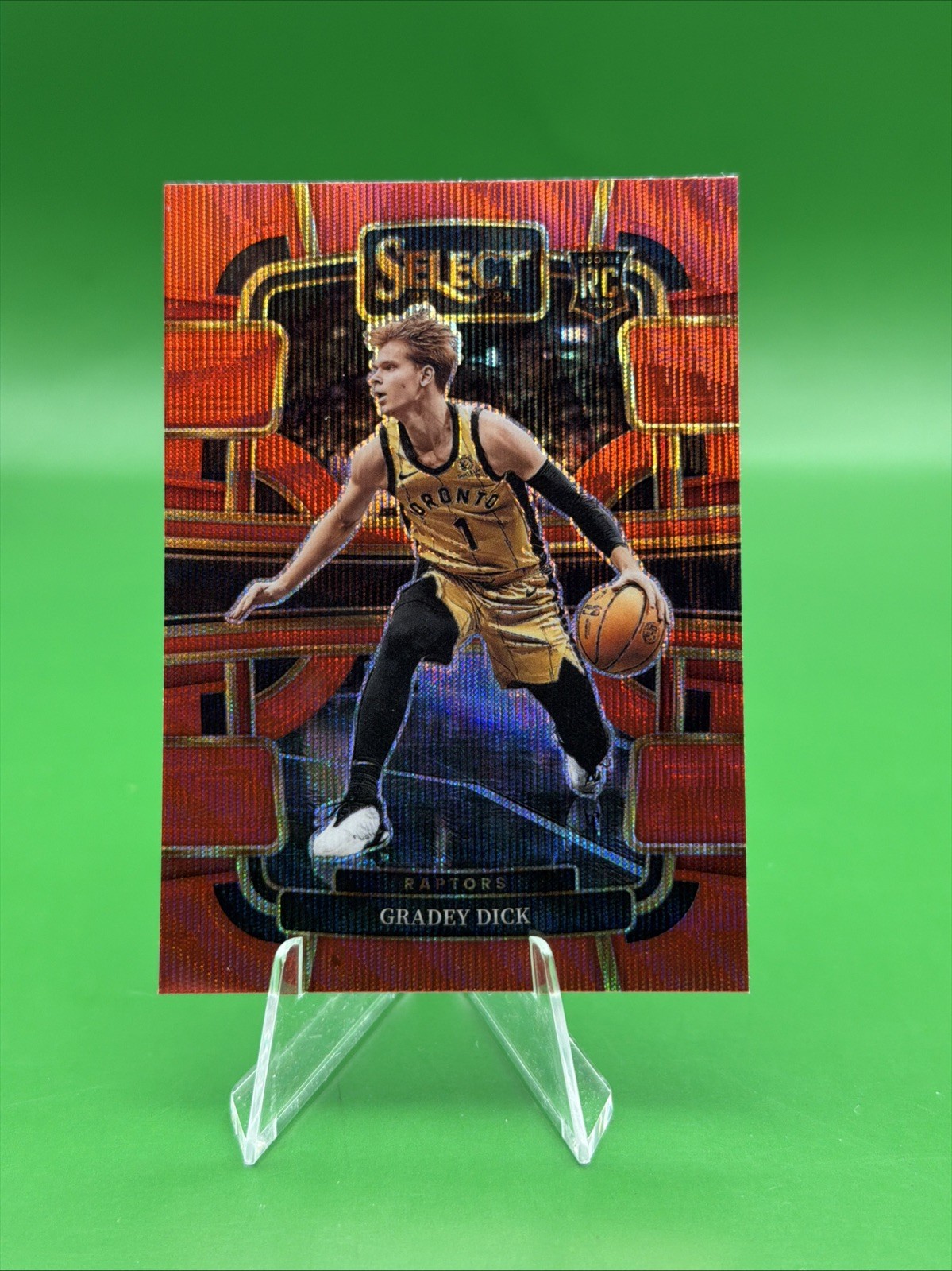 2023-24 Panini Select - Concourse Gradey Dick #90 Red Wave Prizm (RC)