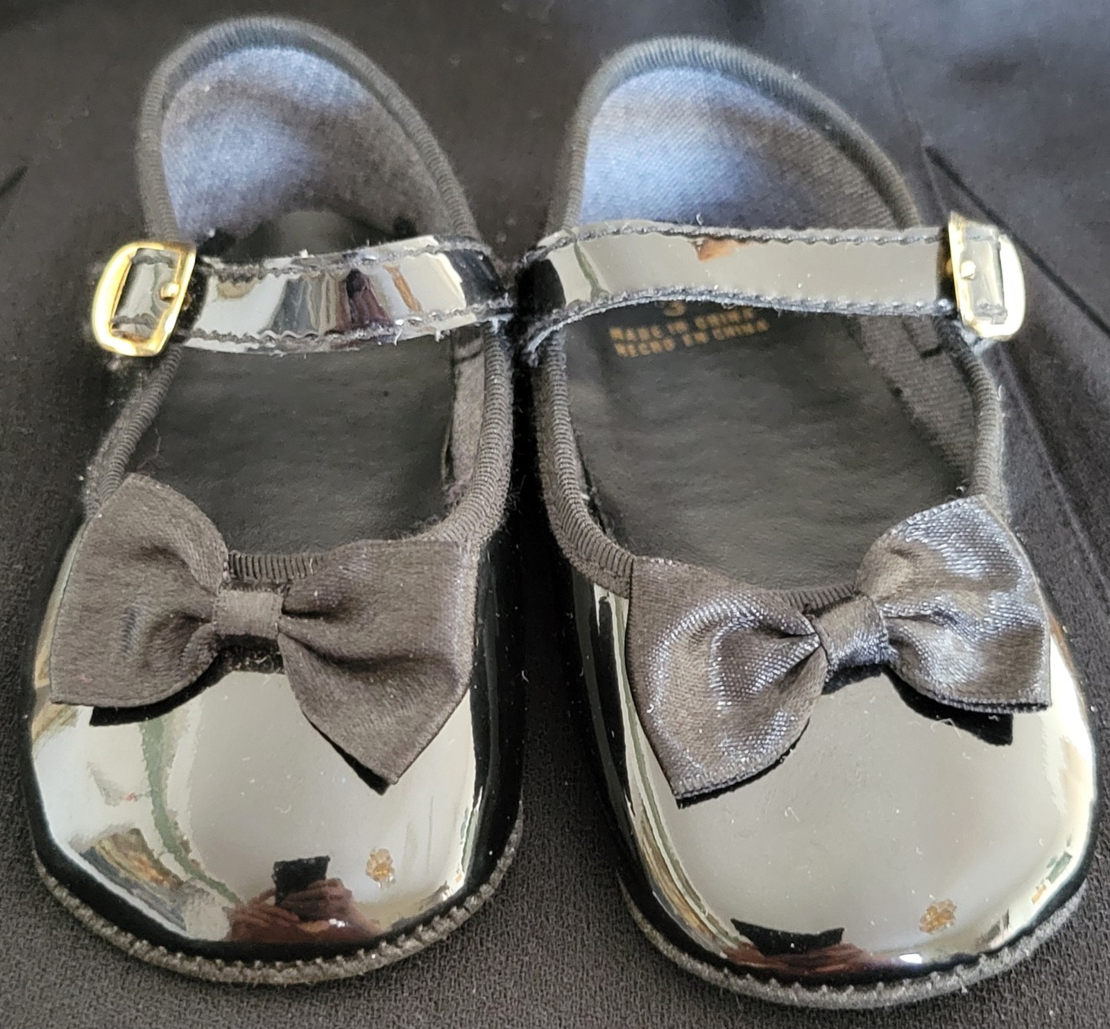 With Bow Size 3 = 5" Pair Excellent Condition