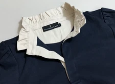 NEW Tuckernuck Pomander Place Charlotte Navy Ruffle Collar Terry Dress Size S