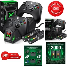 Controller Charger Station with 2x5520mWh Rechargeable Battery Packs for Xbox