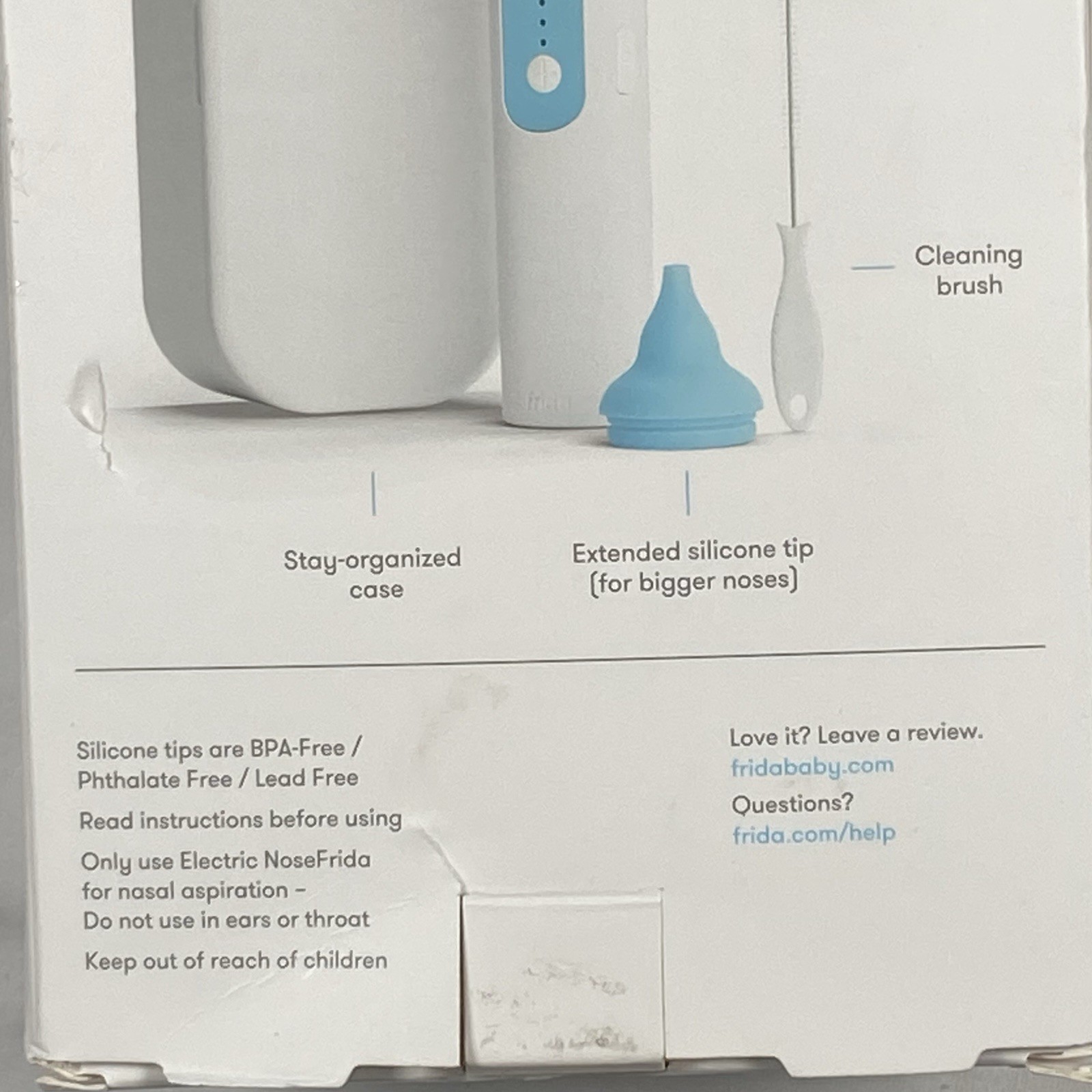 NEW FridaBaby NoseFrida Electric Nasal Aspirator White