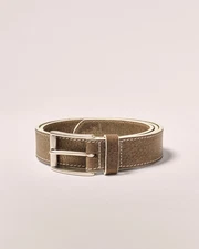 johnnie-O Painted Edge Leather Belt Gray Size 38