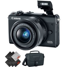 Canon EOS M100 Mirrorless Camera - Black + 15-45mm Lens Deluxe Bundle 51