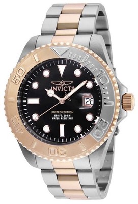 Invicta Grand Diver 24625 Men s Watch 47mm Steel Rose Gold Black Dial NEW