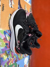 Nike Star Runner 4 GS Kids Running Shoes 4Y Black White Pink Floral FJ8077