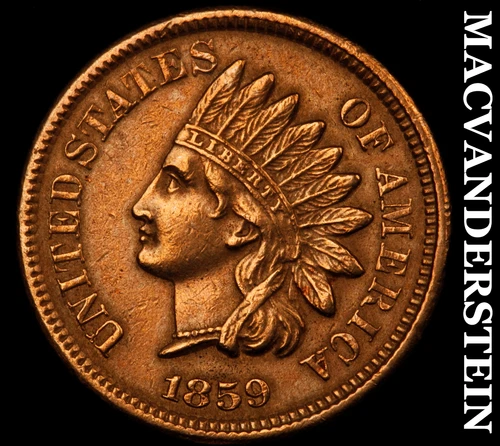 1859 Indian Head Cent - Almost Uncirculated  Semi-key  Better Date  #i5072