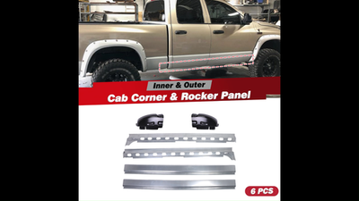 Passenger Side Inner & Outer Rocker Panels For 2002-2008 Dodge Ram Quad Cab