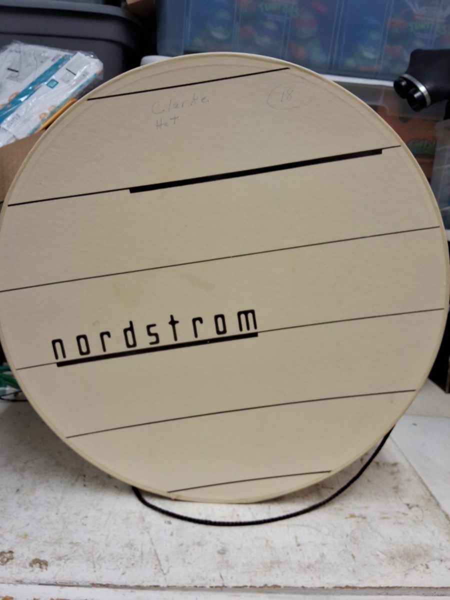 Nordstrom Cream Hat Box Very Large 18in Around Very Deep XL Large Vintage Nordstrom main image 2