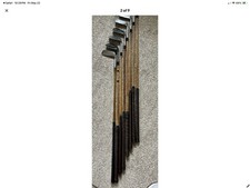 8 Club Set Antique Hickory Wood Shaft Hillerich Bradsby Clubs Irons