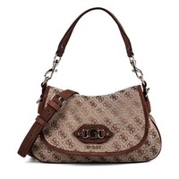 Guess Samantha Schultertasche 29Cm #GUE-HWJG23_13190 (Latte Logo-Brown)