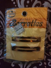 NIP Vintage Goody Stay Tight Barrette 2.5" Clasp Clip Hair 1975 Tortoise New