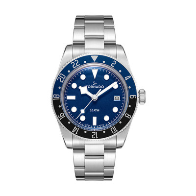 Tornado Lumina Date Just Men's Analog Watch | Blue Dial, 40mm, 100 m (10 ATM)