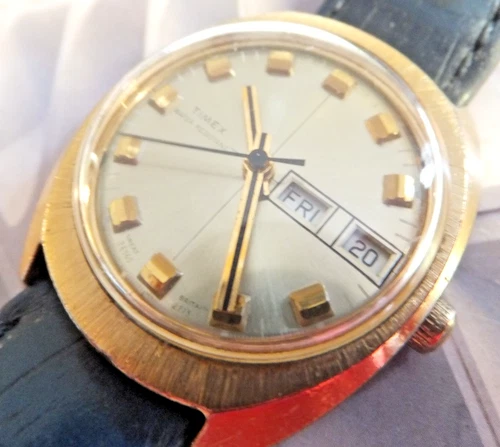 British Made Timex Marlin Manual Winding Day/Date Watch 1973