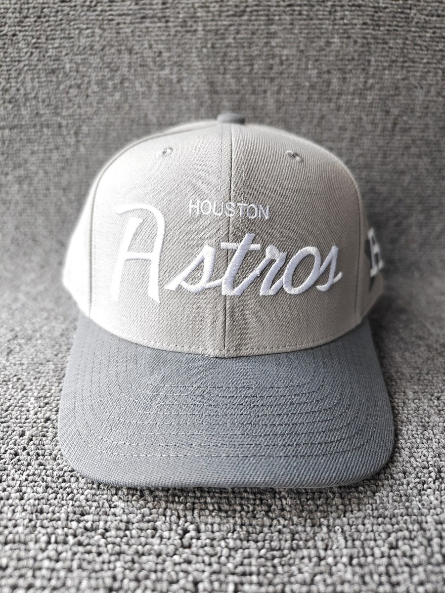 Mitchell & Ness Houston Astros Gray Script Snapback Hat Nostalgia Co New