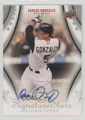 2009 Upper Deck Signature Stars Signatures Carlos Gonzalez #140 Auto 0r4