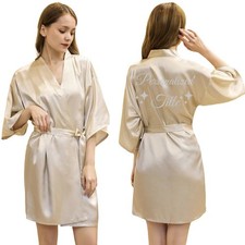 UK Personalized Robe Wedding Bridesmaid Birthday Party Dressing Gown Sleepwear