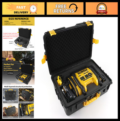 Hard Case for 20V MAX Tire Inflator - Waterproof Shockproof Storage Box, Air Com
