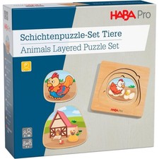 Haba education Schichtenpuzzle-Set Tiere
