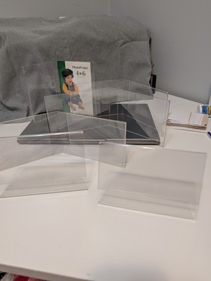 Set of 6 Picture Frames 4 x 6 Clear Plastic Picture Frames