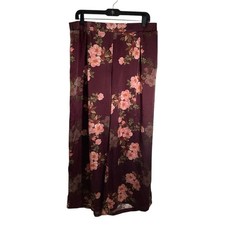 Johnny Was Women 100 Silk Winonna Easy Wide Leg Pants Floral Size Large