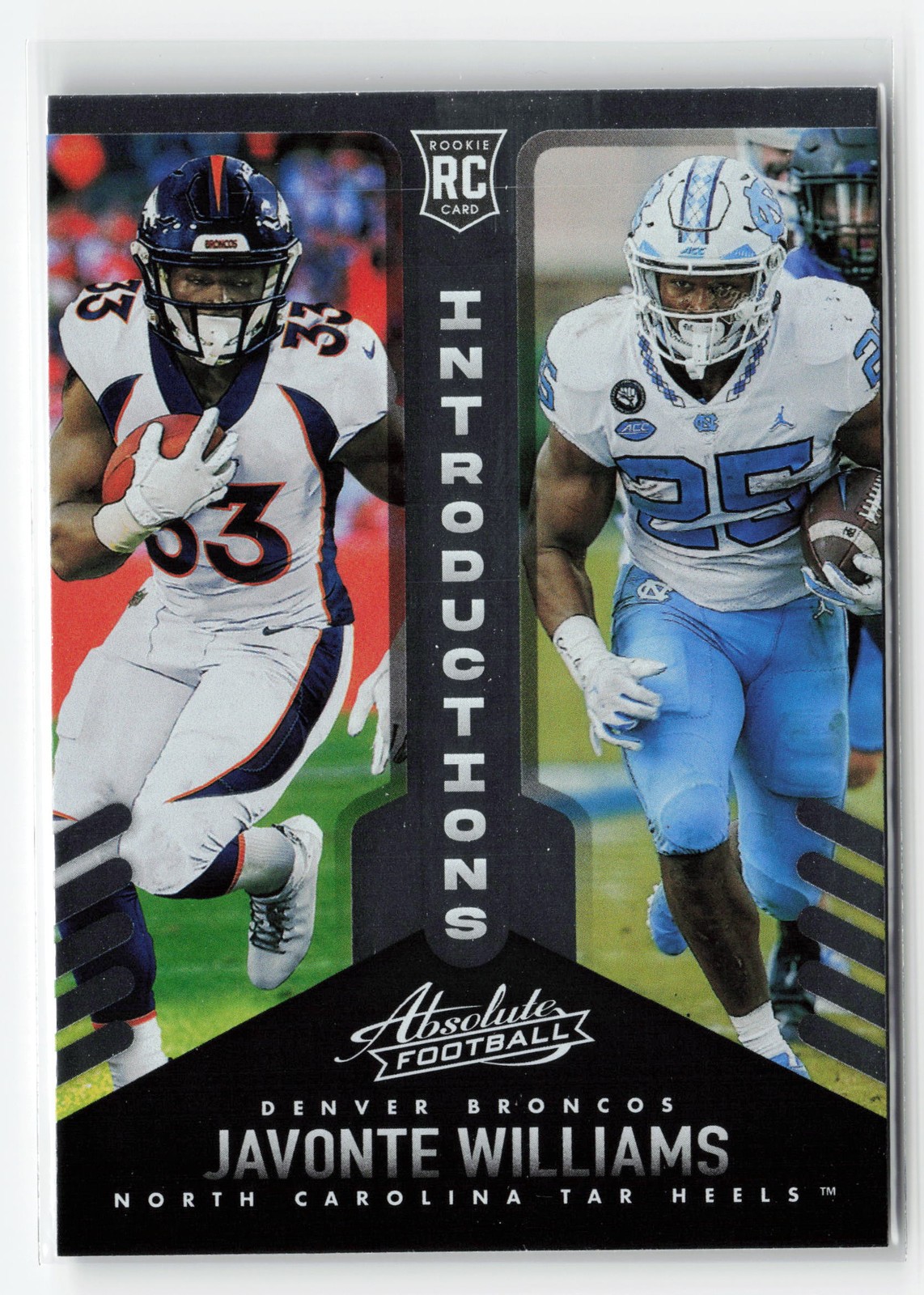 2021 PANINI ABSOLUTE INTRODUCTIONS JAVONTE WILLIAMS #INT-15 RC BRONCOS