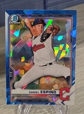 Daniel Espino 2021 Bowman Chrome Sapphire #BCP-123 Cleveland Guardians