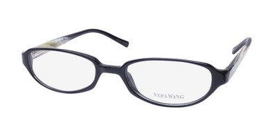 NEW VERA WANG V45 EYEWEAR BK PLASTIC BLACK 49-18-135 WOMENS FULL-RIM CAT EYE