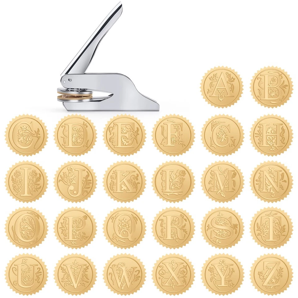 Alphabet A bis Z Prägestempel Initialen Stahlprägestempel Für Bücher Umschläge - Bild 3 von 4