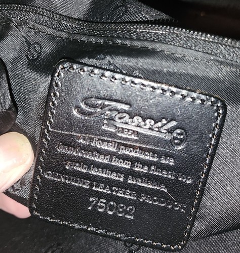 Fossil Vintage Black Leather Brief Case Book Bagbtoto 75082 - Picture 7 of 11