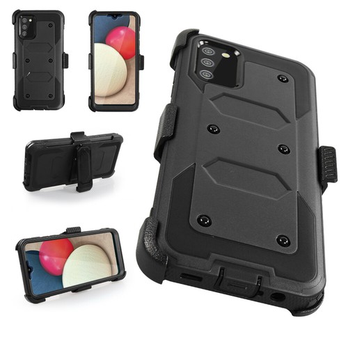 For Samsung Galaxy A02S A20S A72 Hybrid shockproof Belt Clip Holster Stand Case - Picture 2 of 31