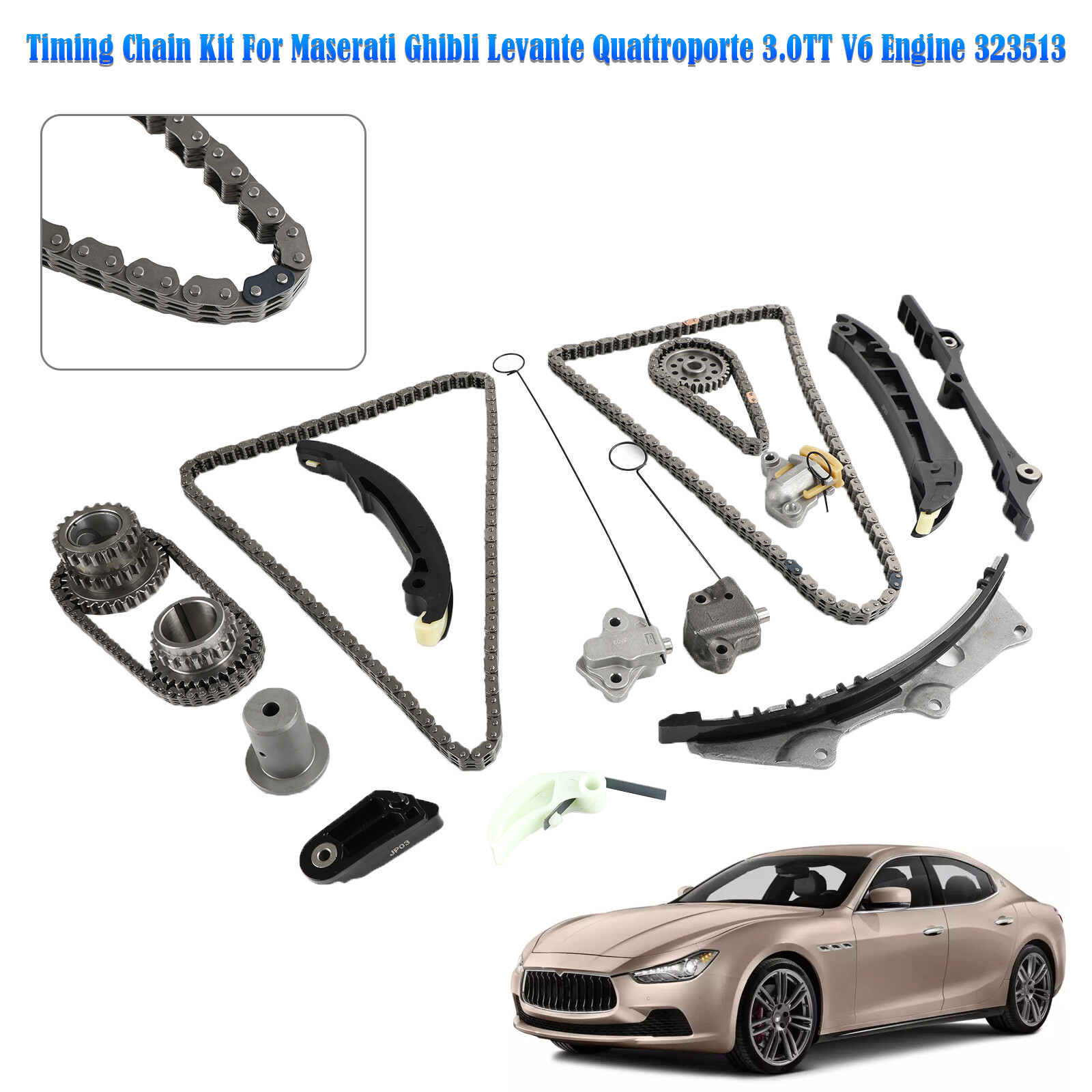 Timing Chain Kit Fit Maserati Ghibli Levante Quattroporte 3.0TT V6 Engine 323513