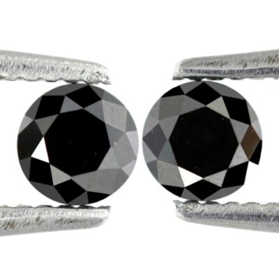 Loose Lab-Grown BLACK CVD Diamond LOT 4.00 MM D , IF 5 PCS Certified