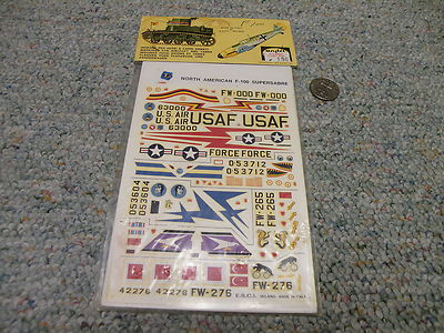Esci decals 1/72 F-100 Supersabre 20th TFW 31st TFW 416 TFS  variants   N123