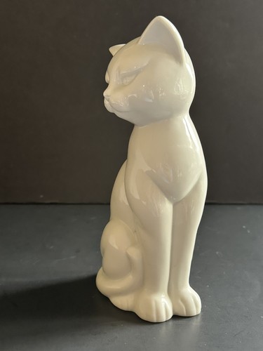 Ironstone Katze Figur MCM Vintage Toyo Japan Kätzchen weiß Statue 8 Zoll - Bild 3 von 21