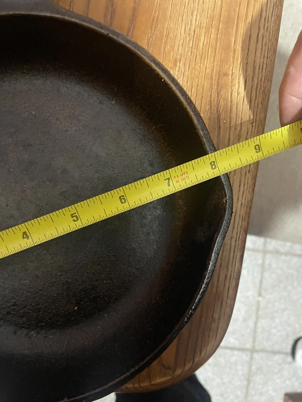 Antique WAGNER'S 1891 ORIGINAL CAST IRON COOKWARE 8 INCH SKILLET MADE IN USA