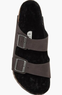 BIRKENSTOCK Arizona Desert Dust Black Genuine Shearling  display picture 1