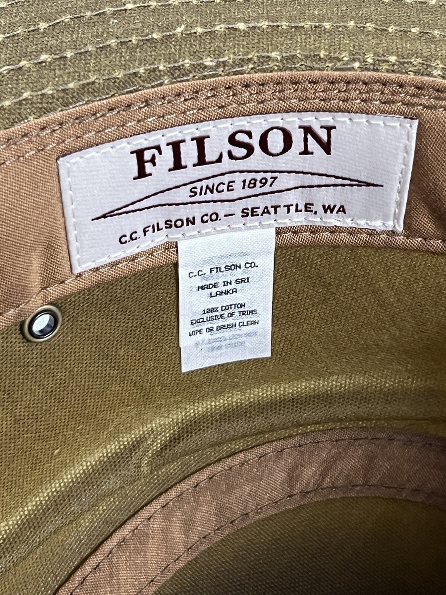 FILSON TIN CLOTH PACKER HAT DARK TAN XL NWT | eBay